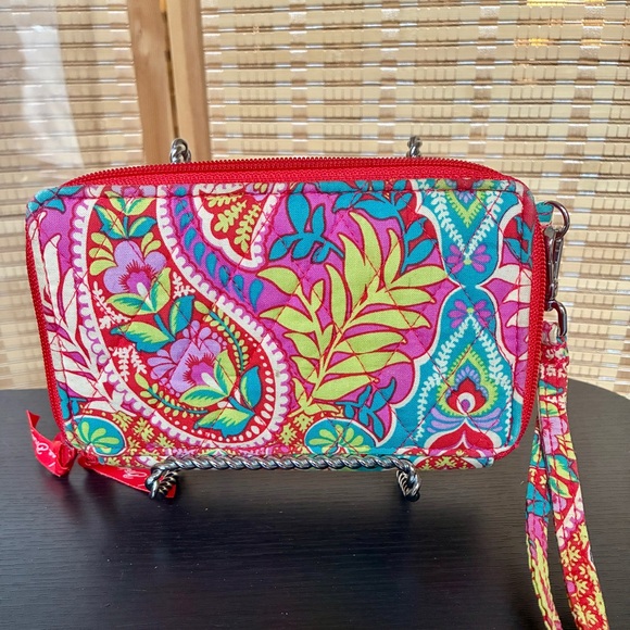 Vera Bradley Paisley in Paradise trifold wallet wristlet - Picture 6 of 10